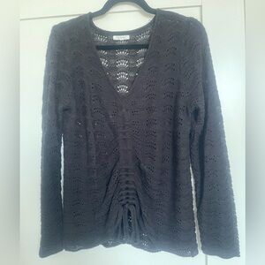 Maurice’s cinch front open stitch long sleeve sweater